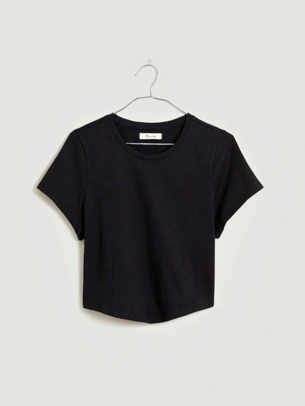 Madewell Heavyweight Jersey Crewneck Tee: Black